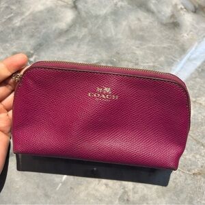 Coach Leather Cosmetic Bag